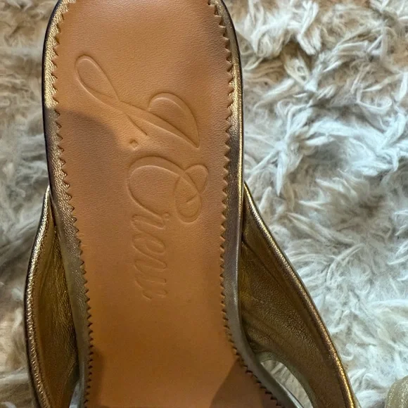 J. Crew Gold and Silver Leather Sandals - Picture 8 of 8
